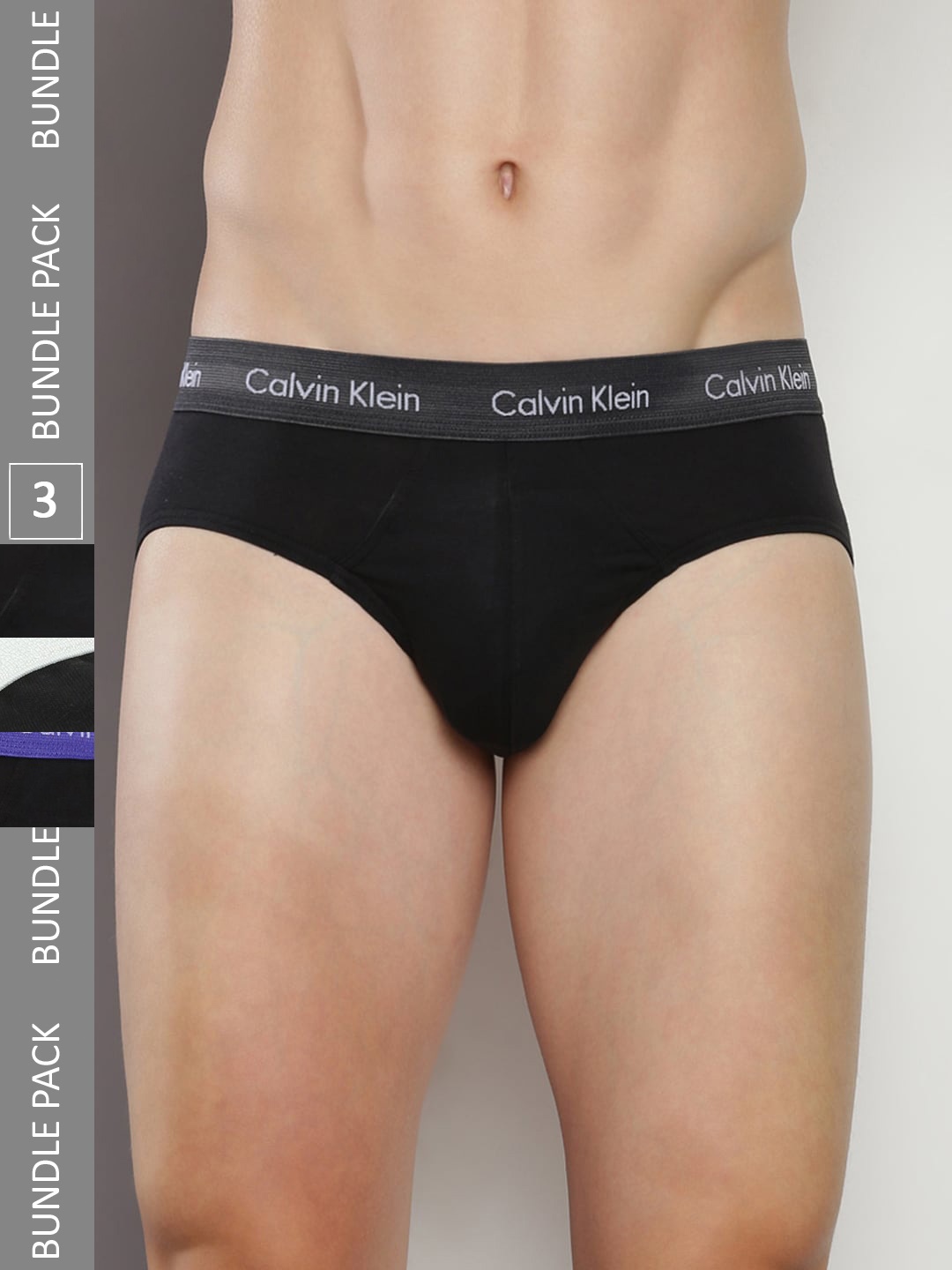 

Calvin Klein Underwear Men Pack Of 3 Mid-Rise Hipster Briefs NB2613H4X, Black