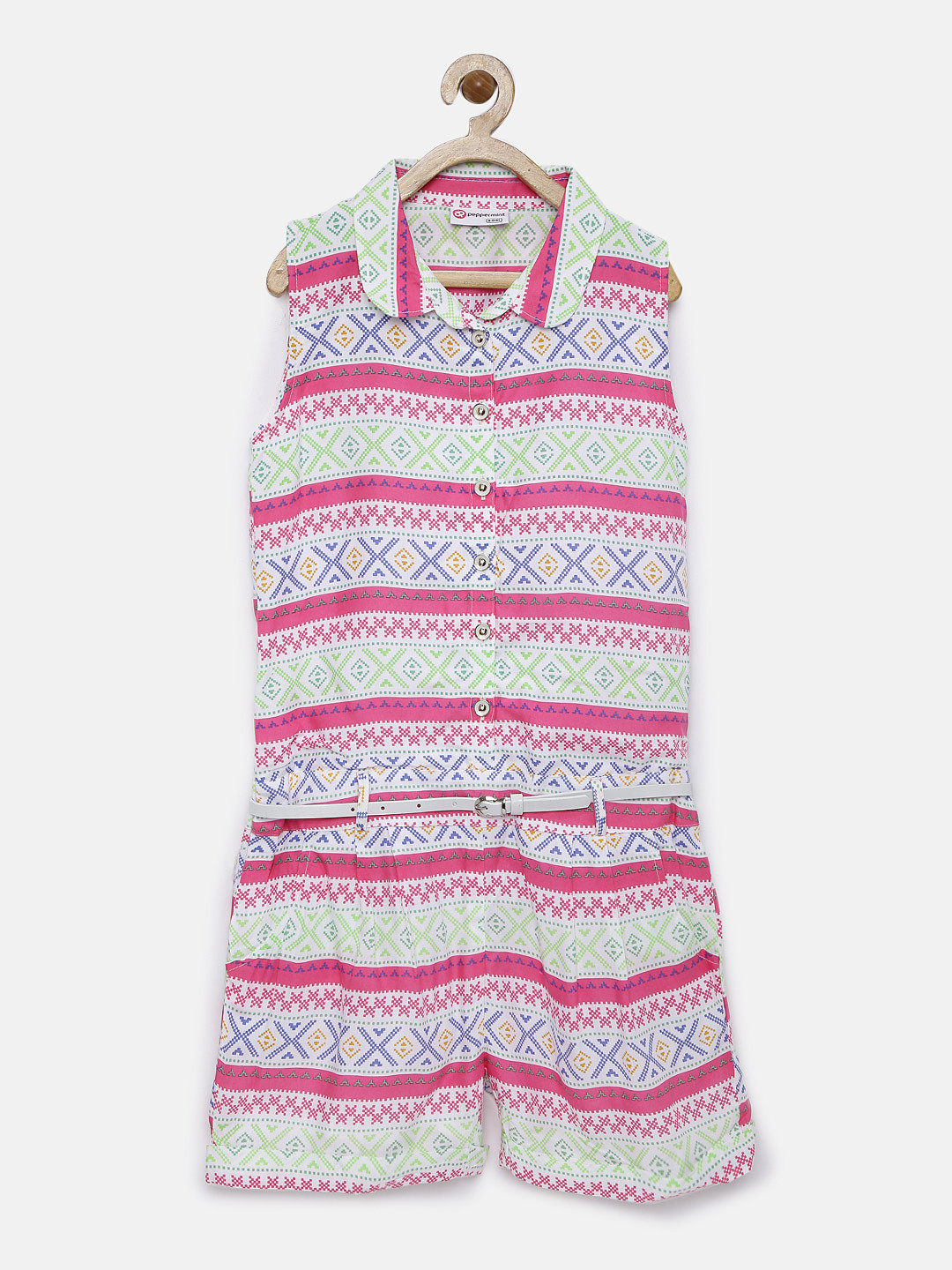 

Peppermint Multicoloured Printed Playsuit, Multi