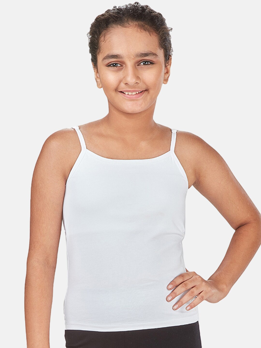 

You Got Plan B Girls Lightly-Padded Camisoles, White