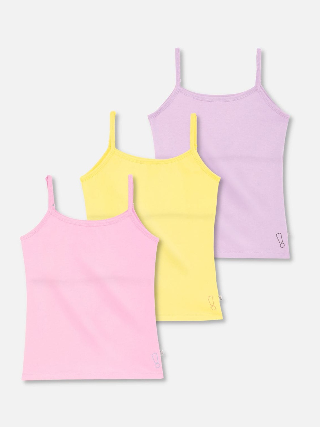 

You Got Plan B Girls Pack Of 3 Lightly Padded Camisoles, Pink