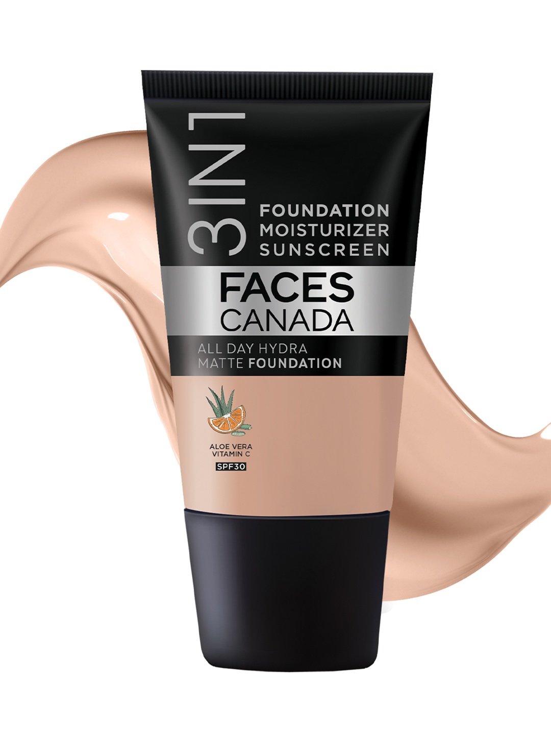 

FACES CANADA SPF30 All Day Hydra 3IN1 Mini Matte Foundation+Moisturizer 18ml-Warm Natural, Beige