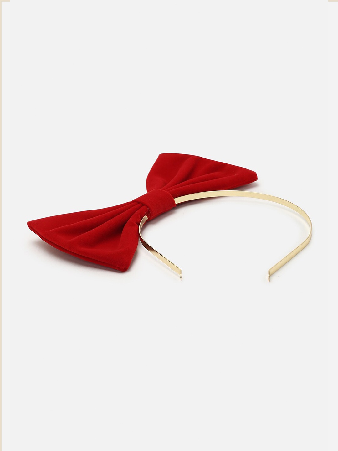 

FOREVER 21 Women Gold-Toned & Red Bow Hairband