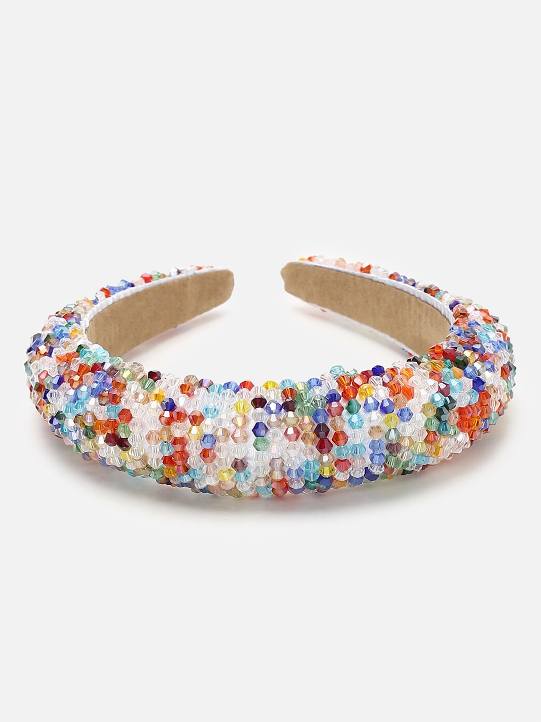 

FOREVER 2 White & Blue Beaded Hairband