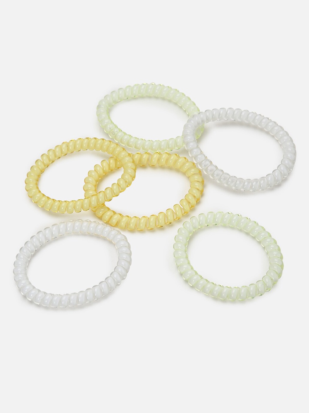

FOREVER 21 Women Set of 6 Ponytail Holders, Yellow