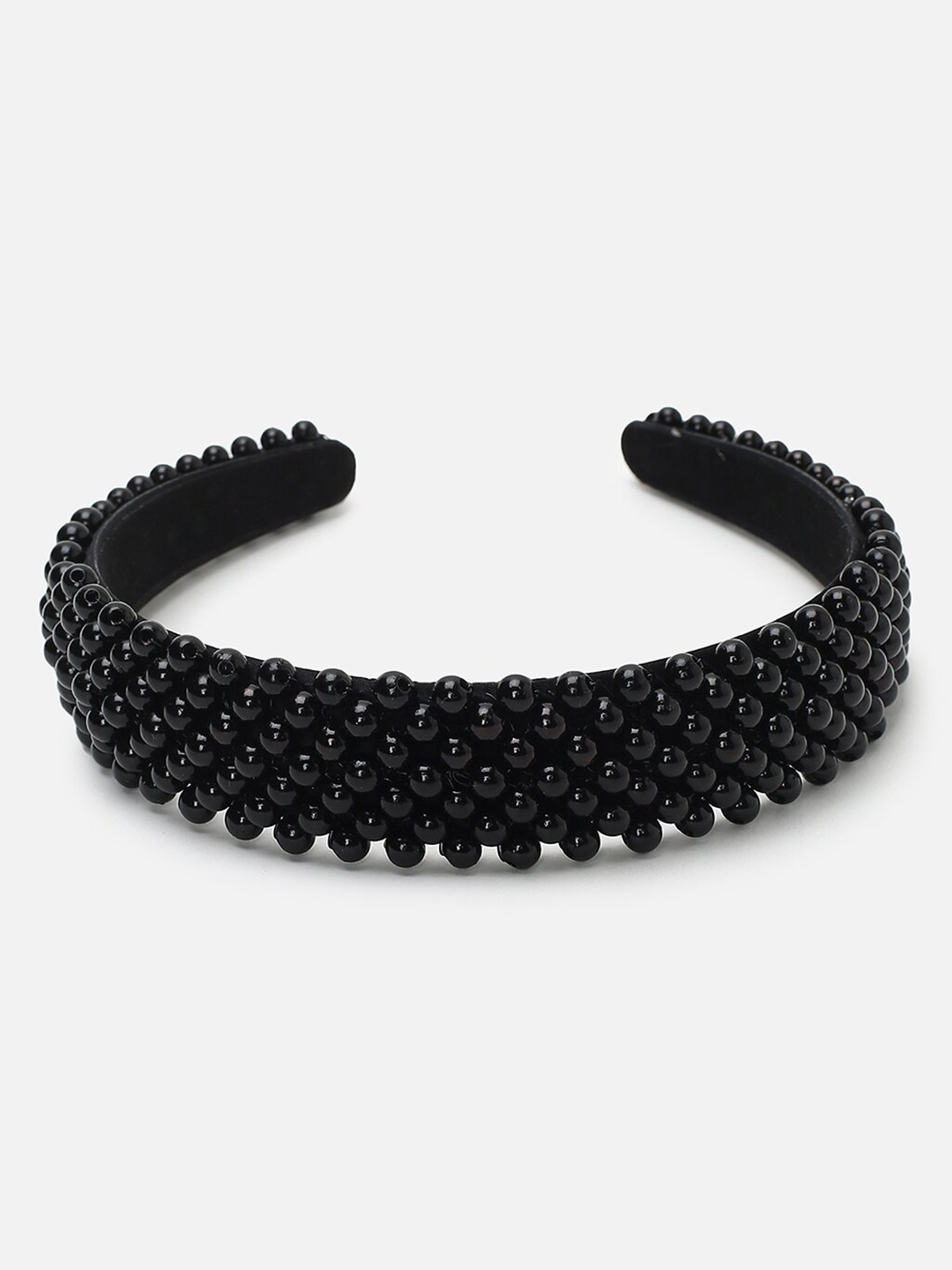 

FOREVER 21 Women Black Beaded Hairband