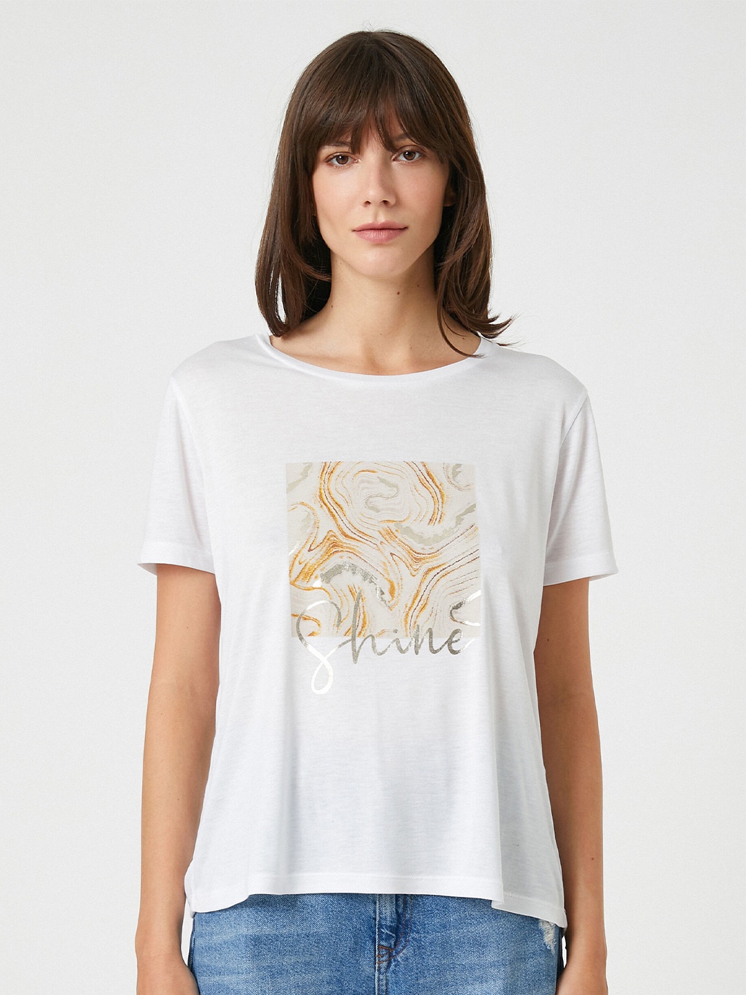 

Koton Graphic Printed Regular Fit Casual T-Shirt, White