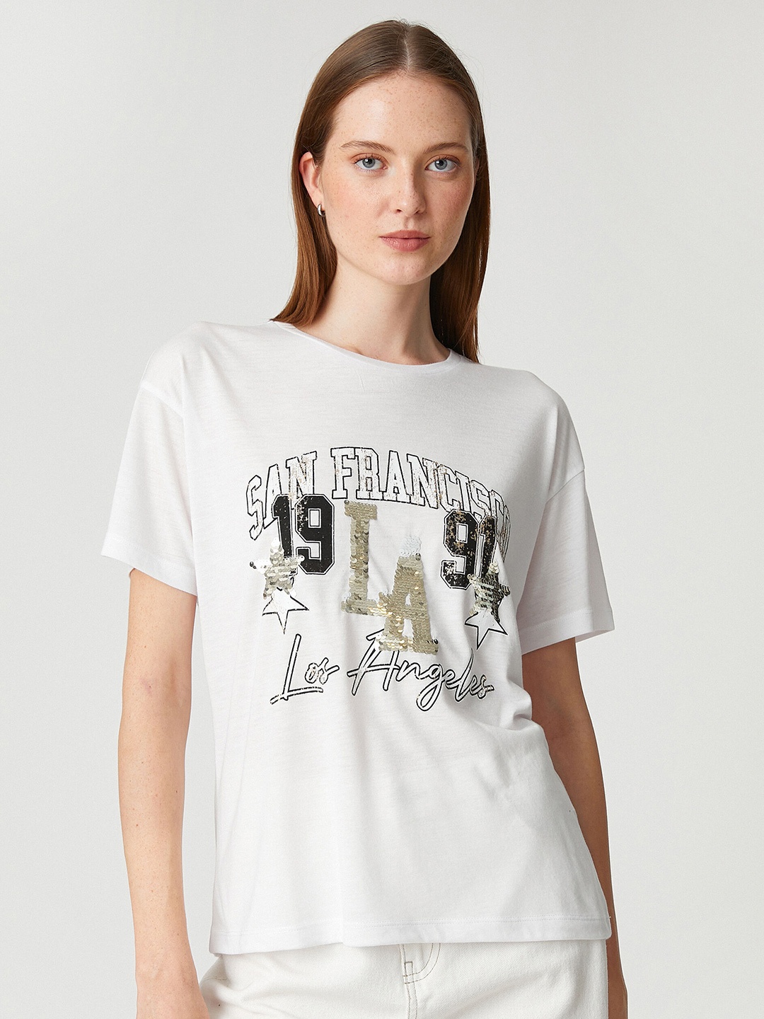 

Koton Typography Printed T-shirt, White