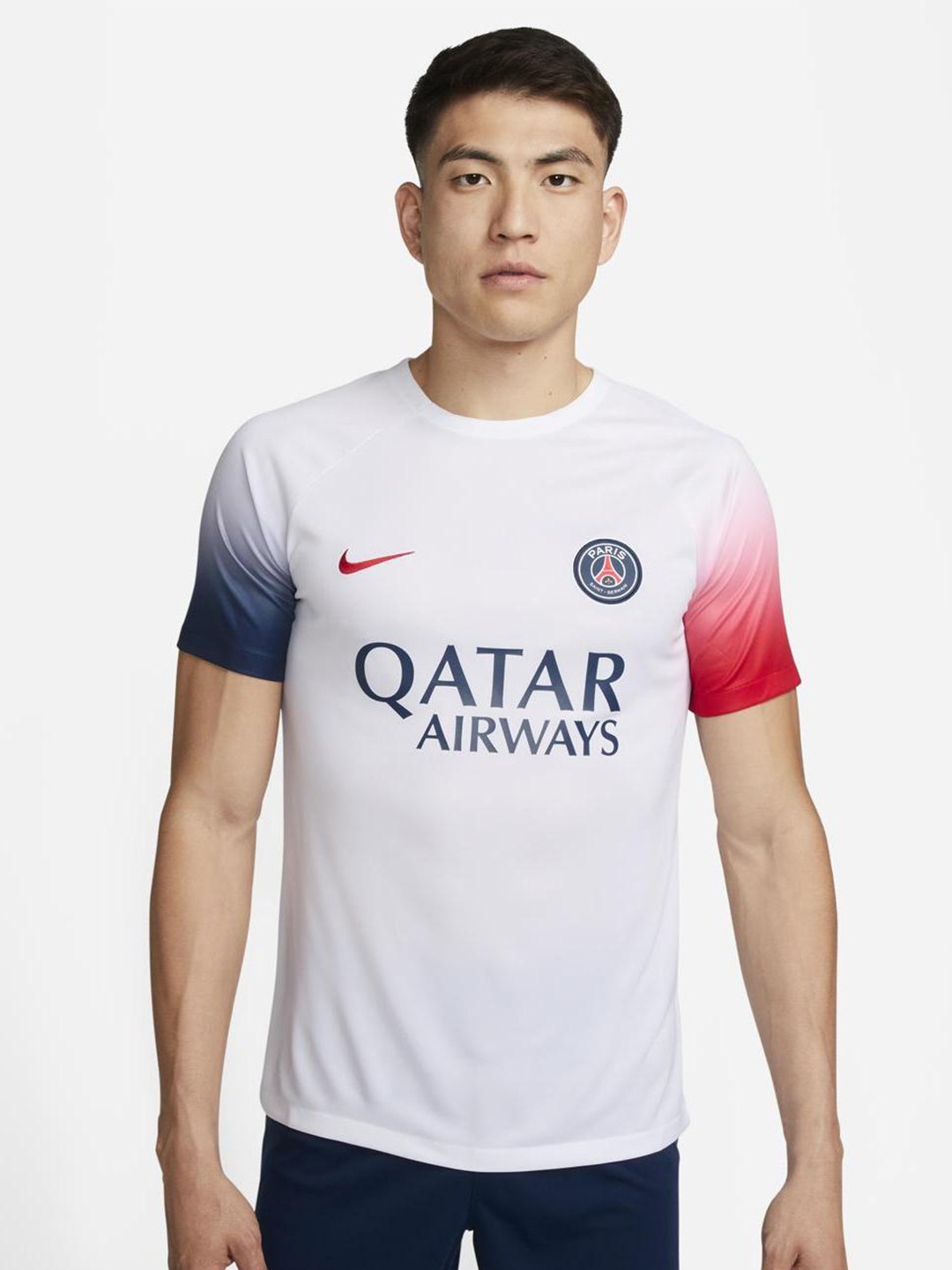 

Nike Paris Saint-Germain Academy Pro Dri-Fit Pre-Match Football T-Shirt, White