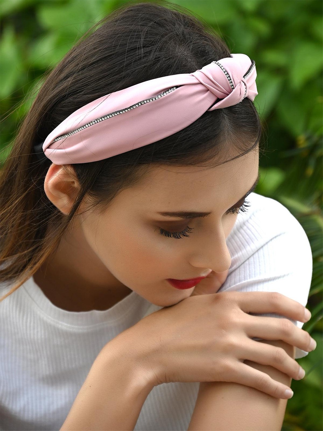 

ODETTE Women Embellished Hairband, Pink