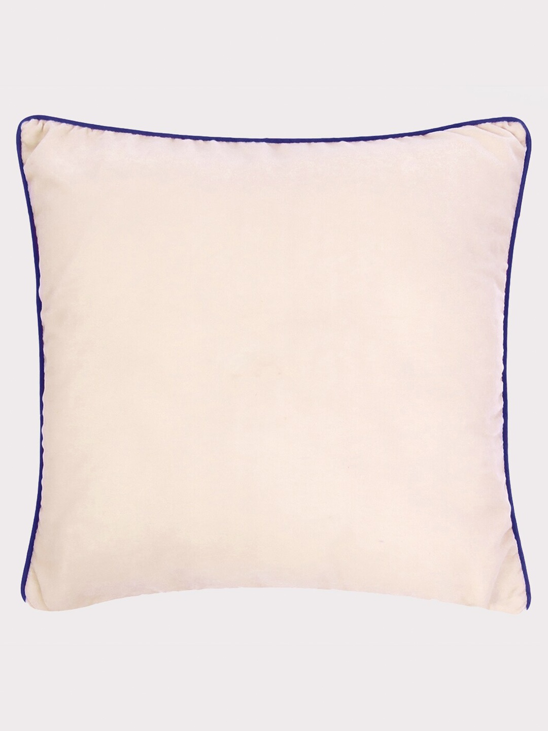 

OUSSUM Pink & Navy Blue Velvet Square Cushion Cover