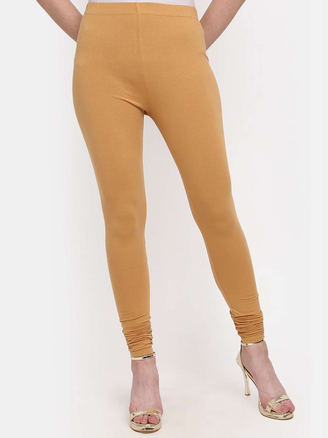 

V-Mart Women Churidar Length Leggings, Beige