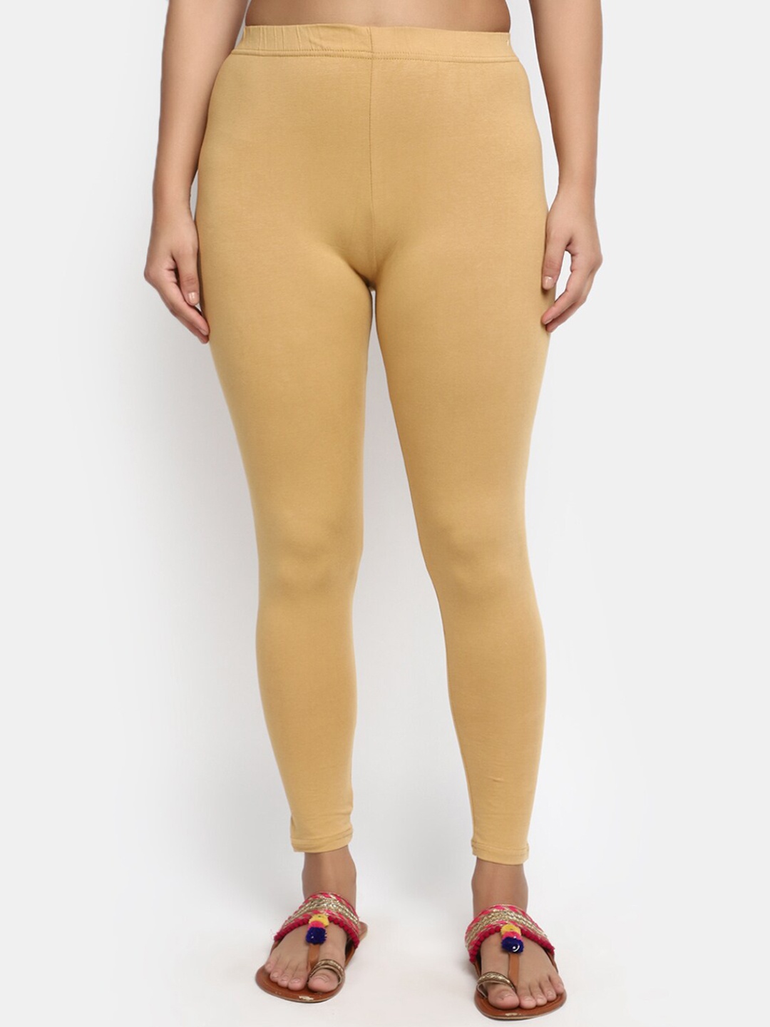 

V-Mart Women Churidar Length Leggings, Beige