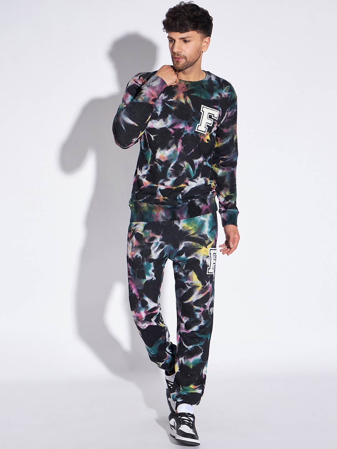 

FUGAZEE Black Tie & Dyed Cotton Tracksuit