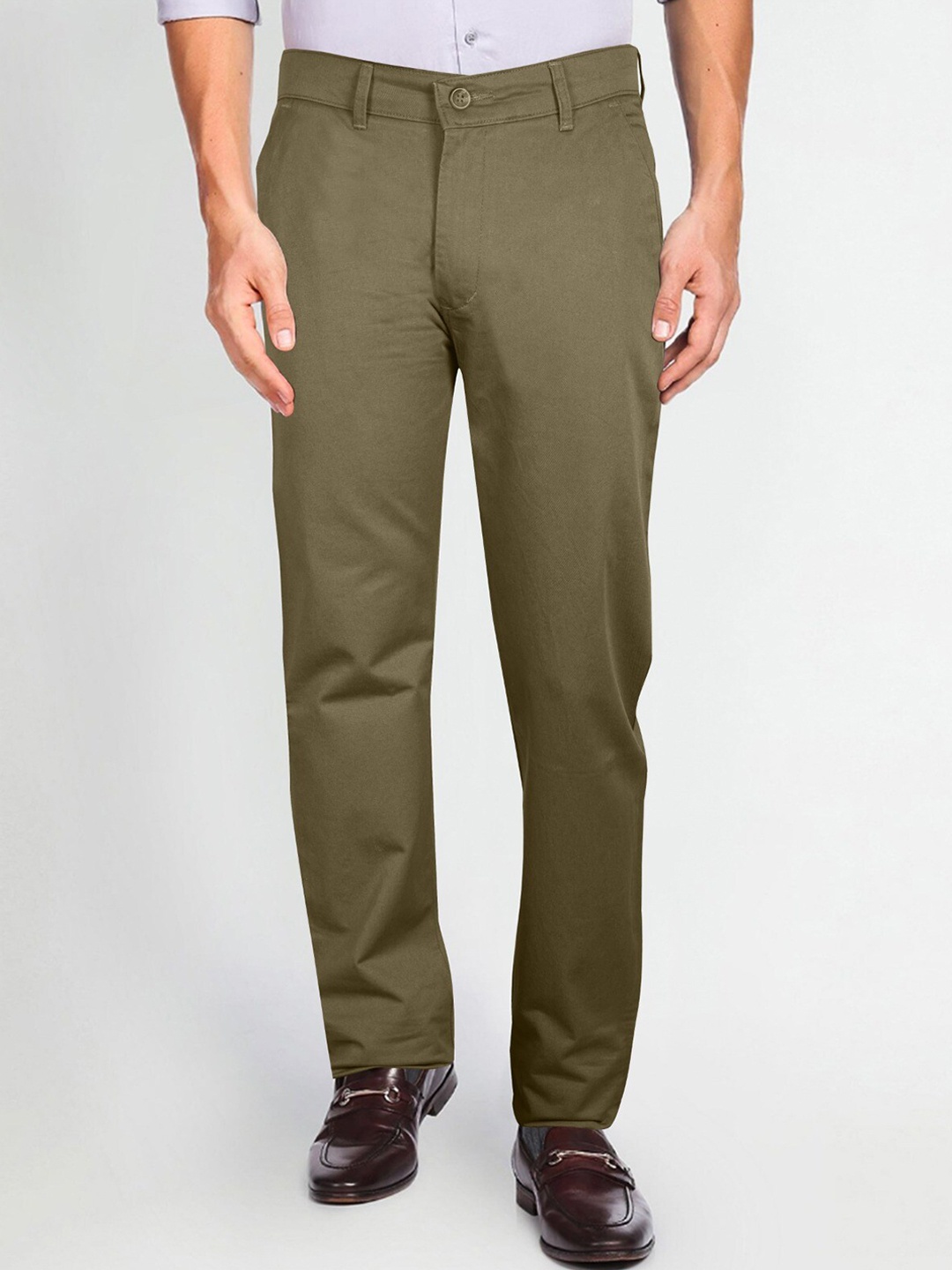 

Jb Just BLACK Men Urban Slim Cotton Formal Trousers, Olive