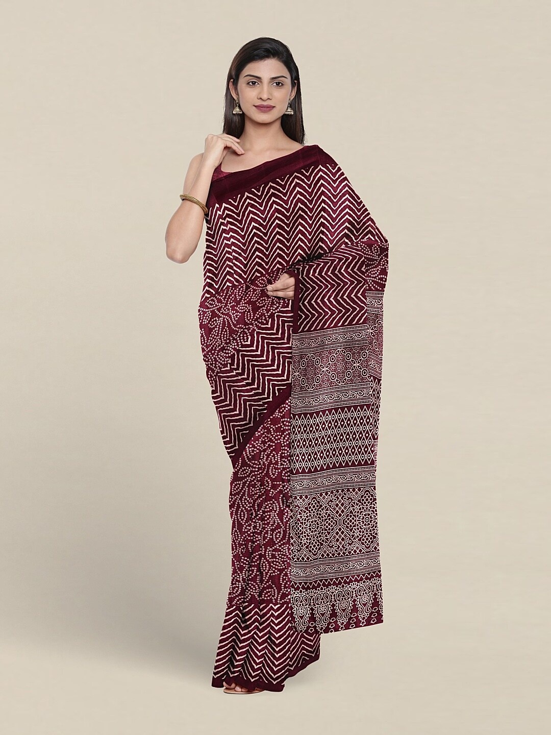 

Pothys Bandhani Printed Saree, Purple