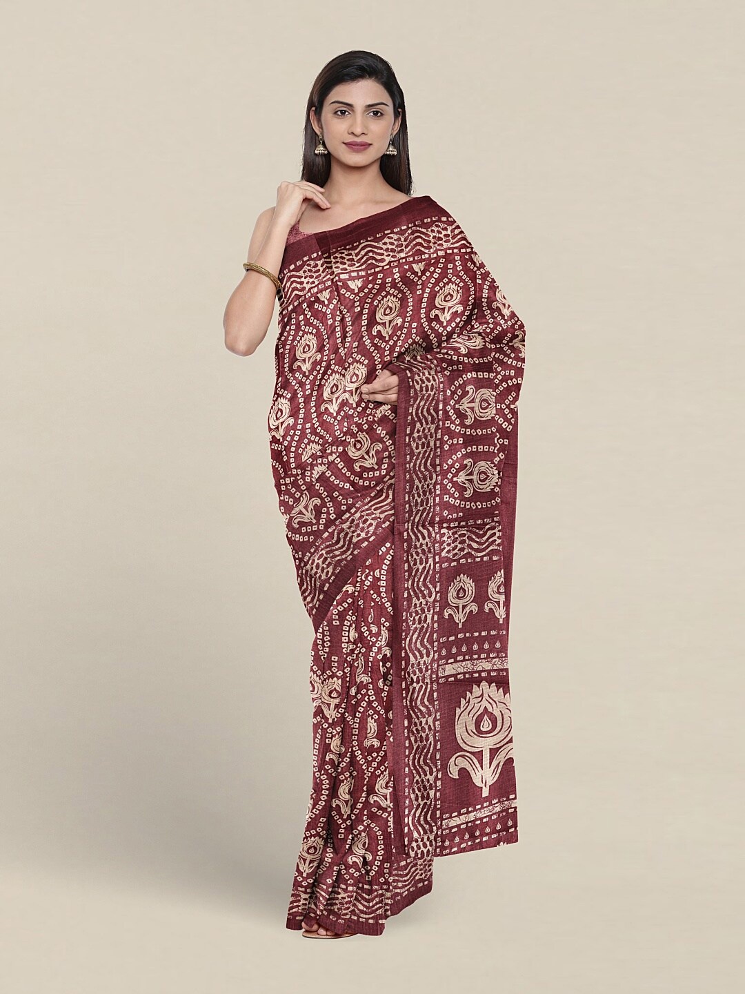 

Pothys Ethnic Motifs Printed Saree, Mauve