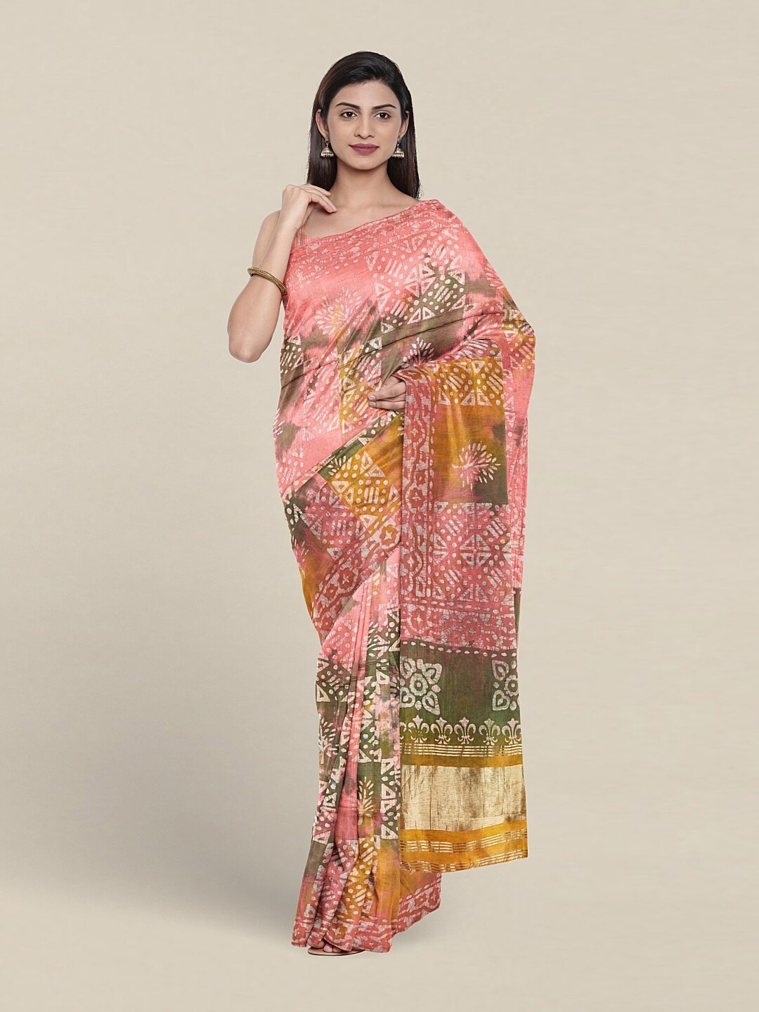 

Pothys Floral Printed Saree, Pink