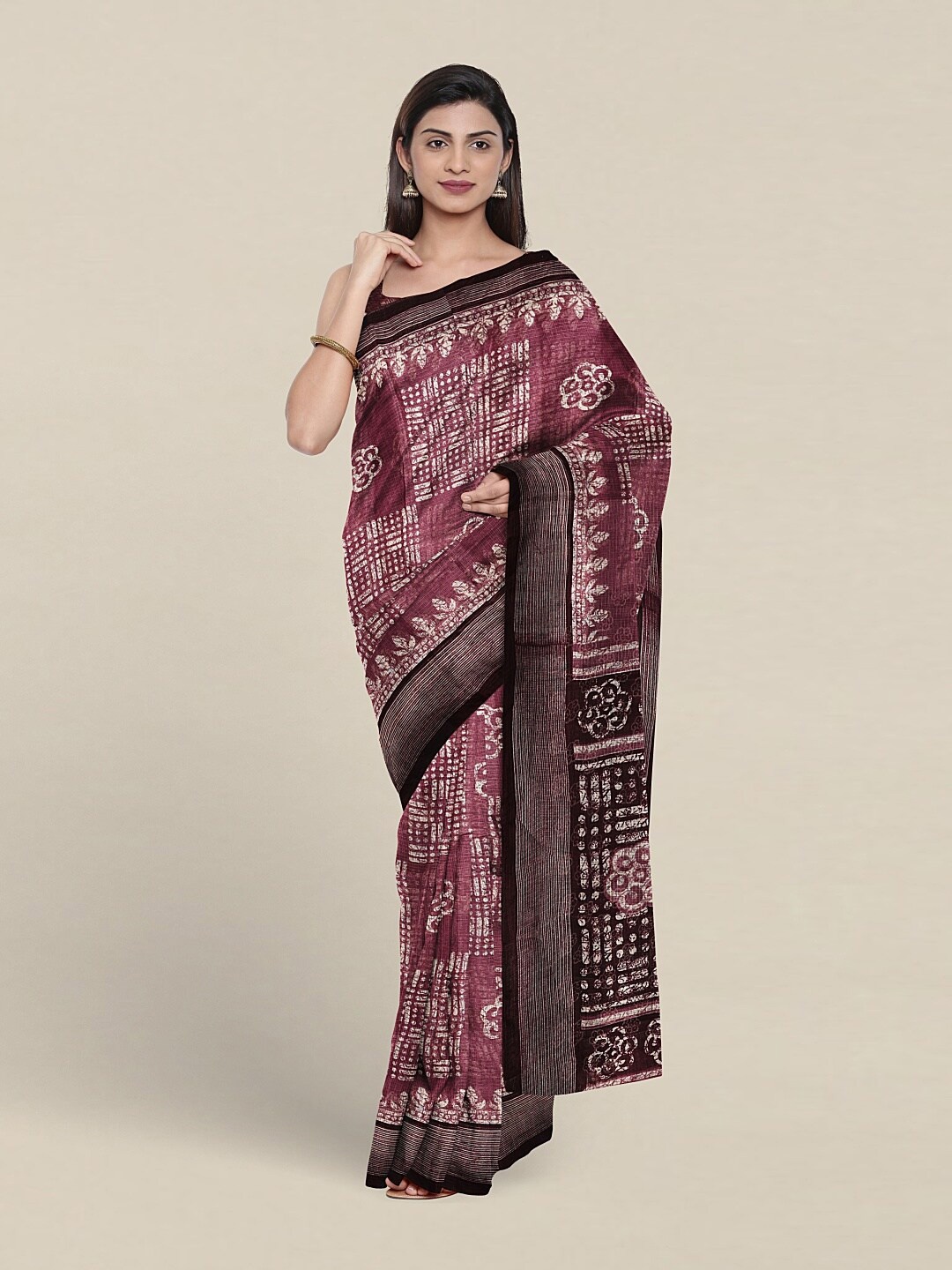 

Pothys Floral Printed Saree, Mauve