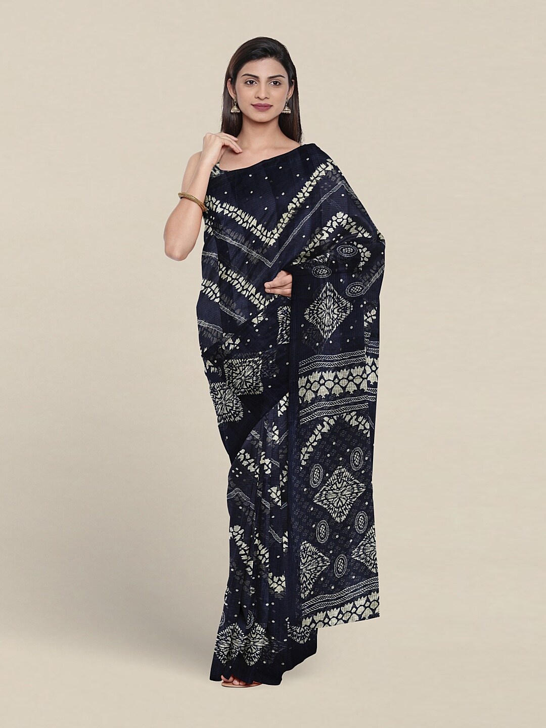 

Pothys Abstract Printed Saree, Blue