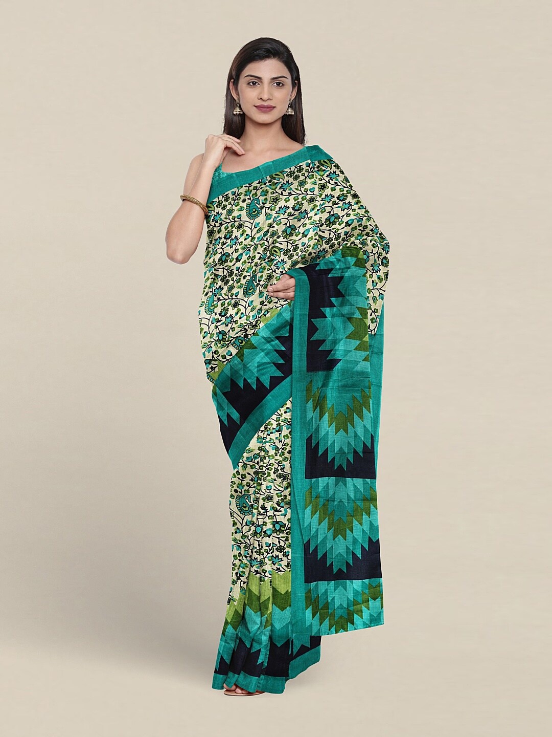 

Pothys Floral Printed Saree, Blue