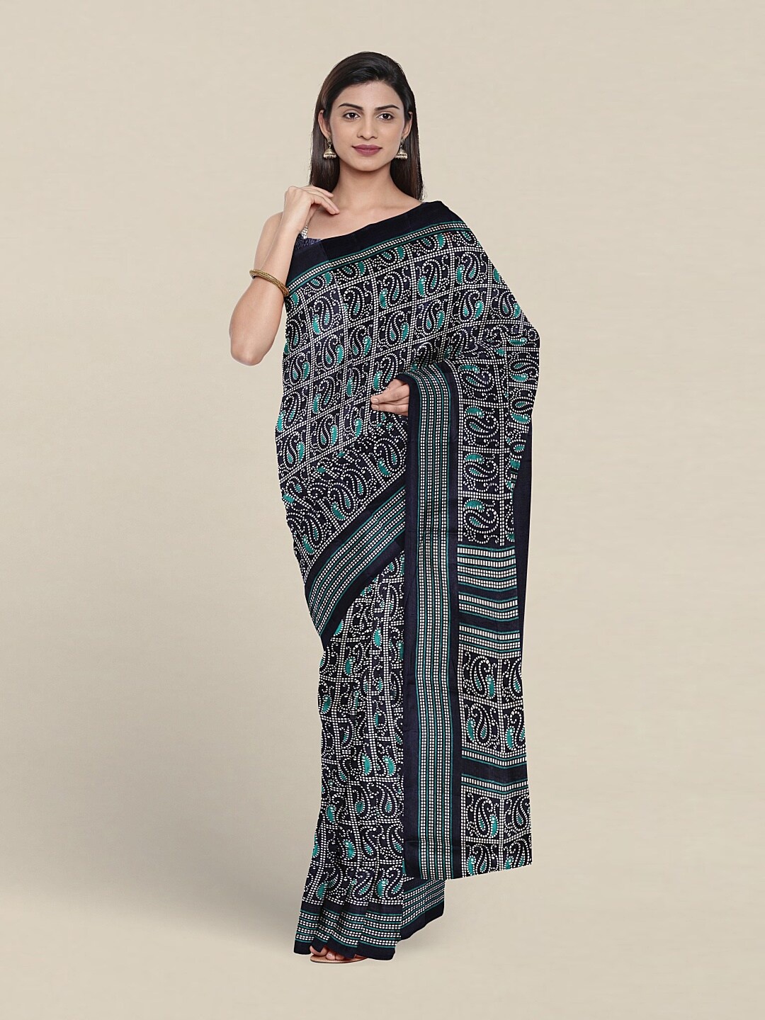 

Pothys Bandhani Printed Saree, Blue