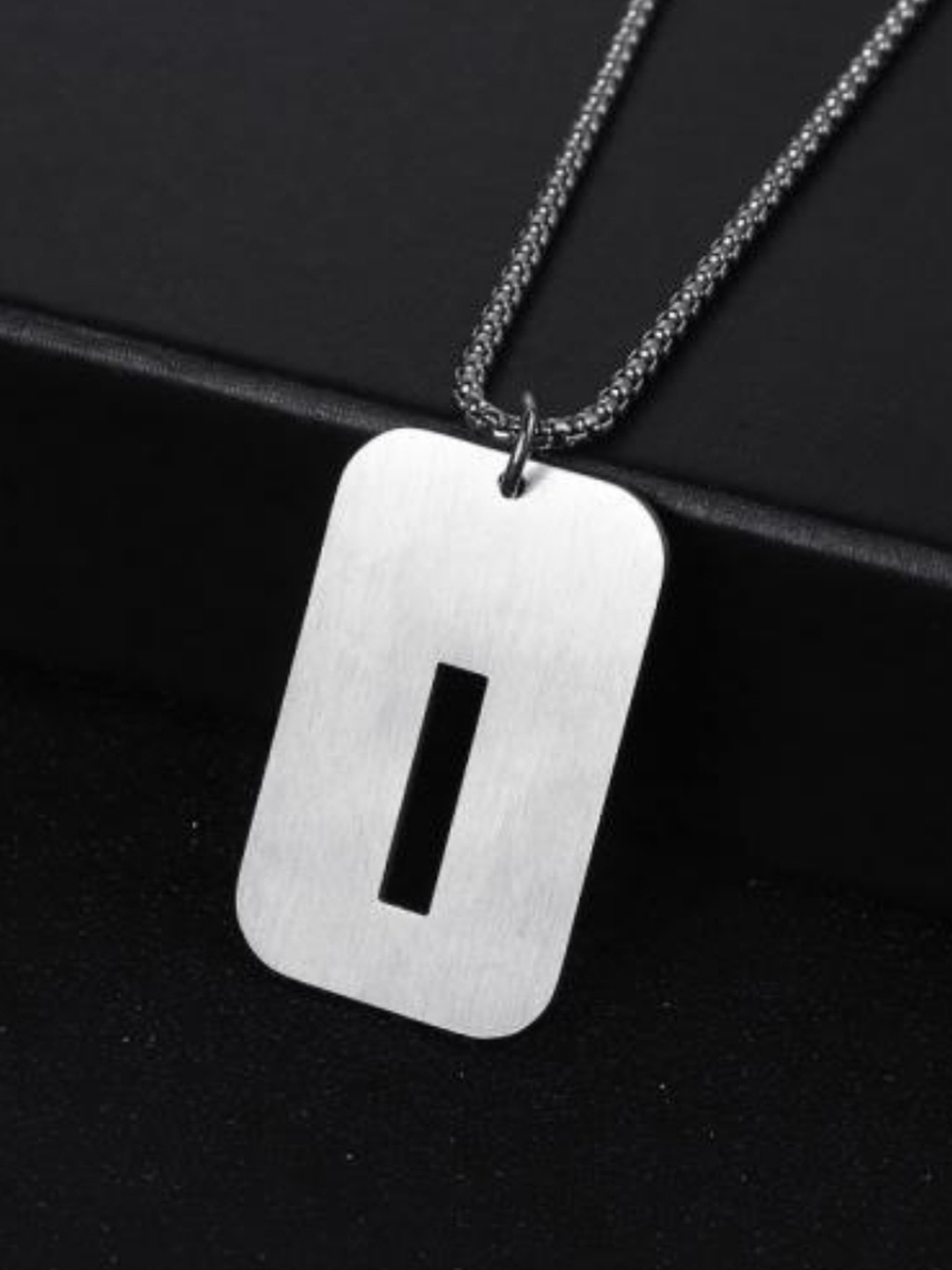 

SALTY Stainless Steel Dainty Alphabet Pendant - I, Silver