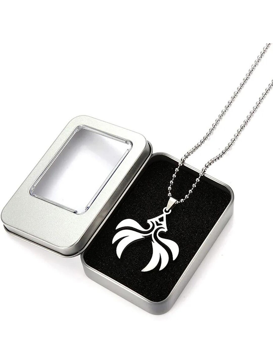 

SALTY Men Stainless Steel Dynamic Fusion Pendant With Chain, Silver
