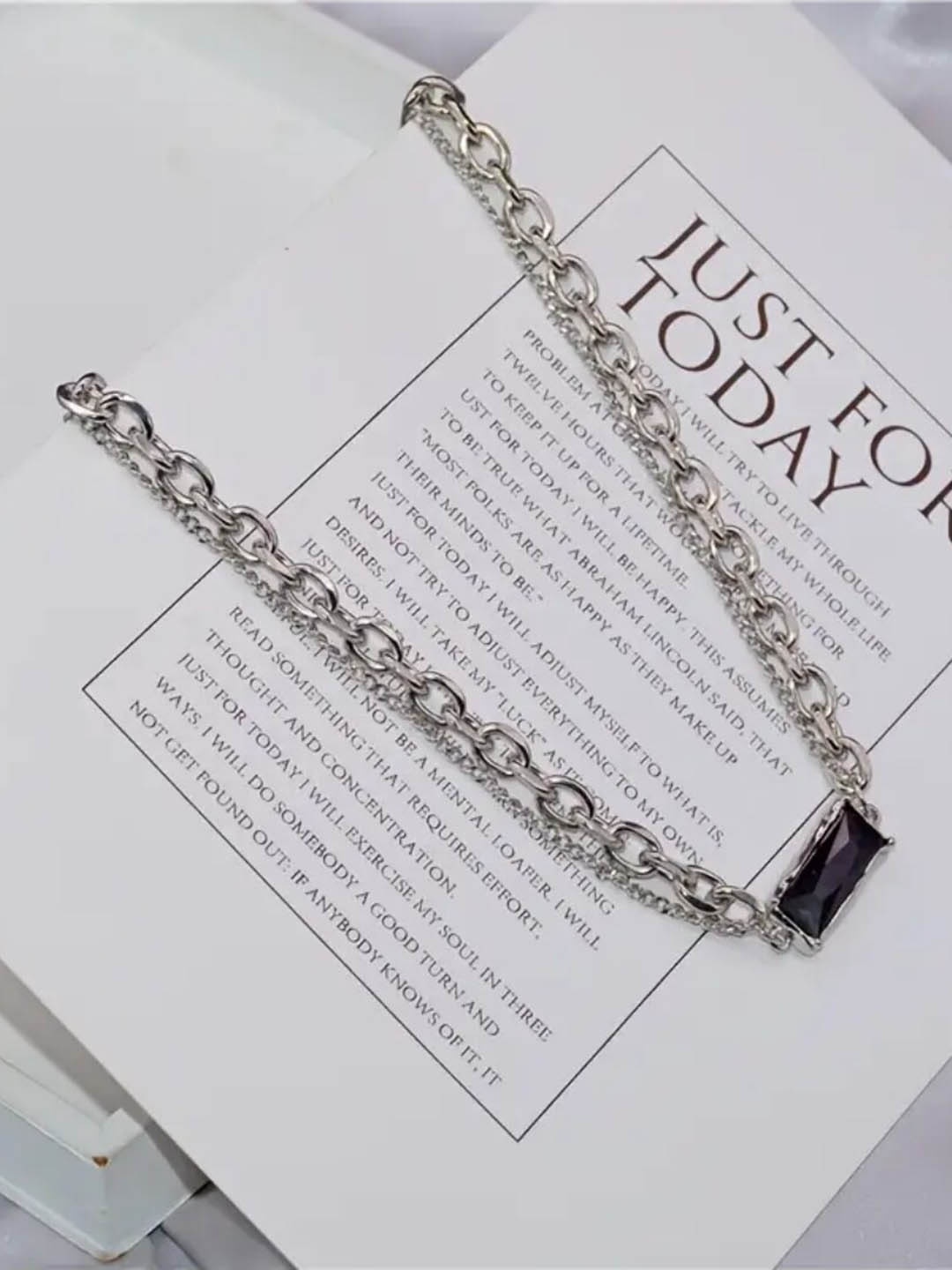 

SALTY Men Statement Stainless Steel Chain, Silver