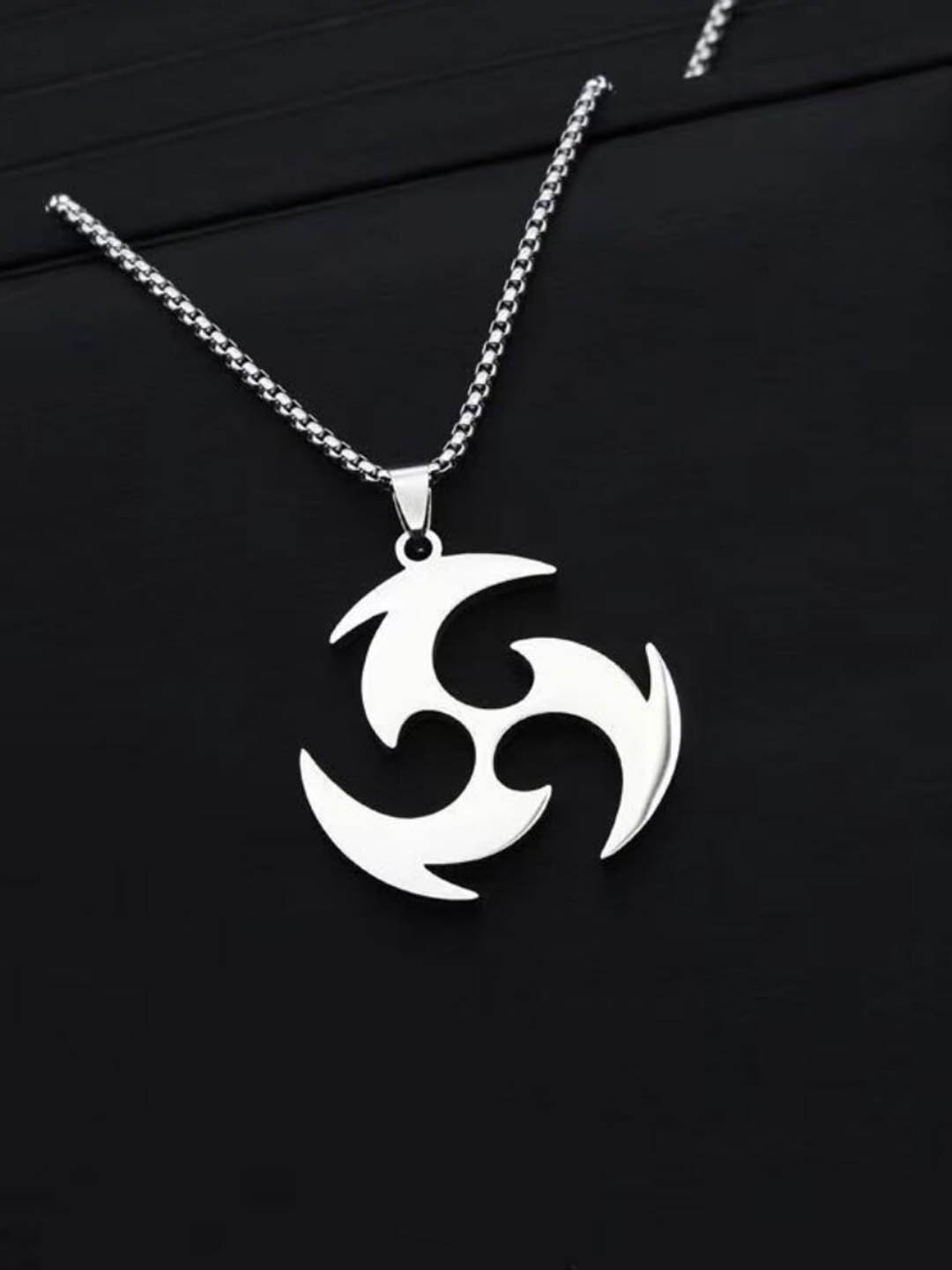 

SALTY Stainless Steel Silver Swagger Pendant with Chain