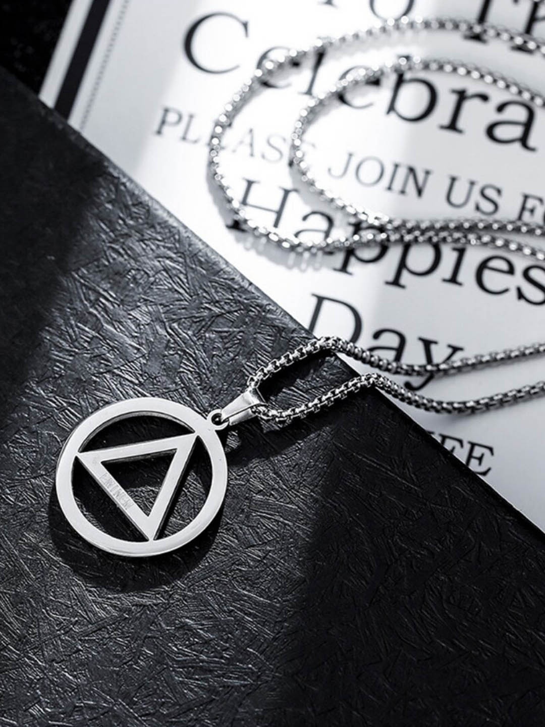 

SALTY Men Stainless Steel Infinity Matrix Pendant With Chain, Silver