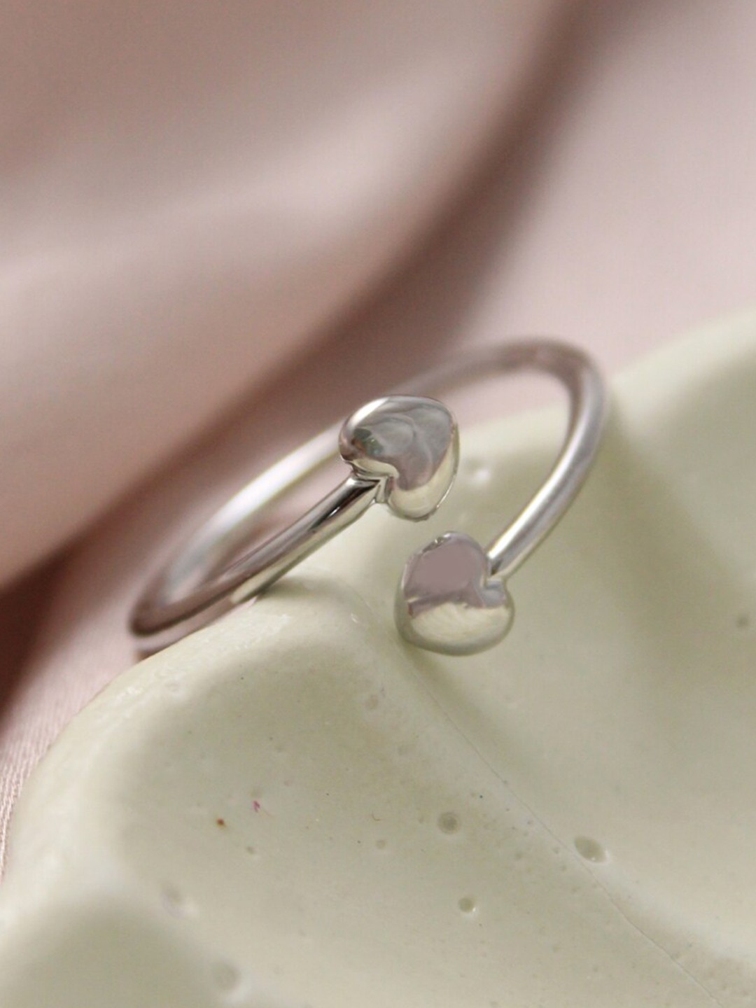 

SALTY Silver-Plated Adjustable Finger Ring