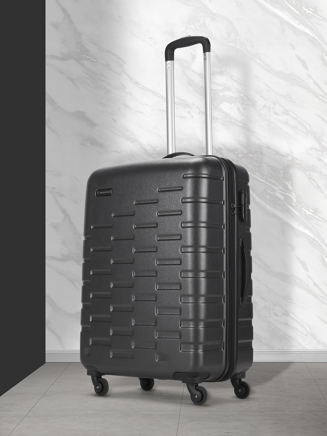 

Aristocrat Textured Water Resistant Hard-Sided Large Trolley Suitcase Bag, Black