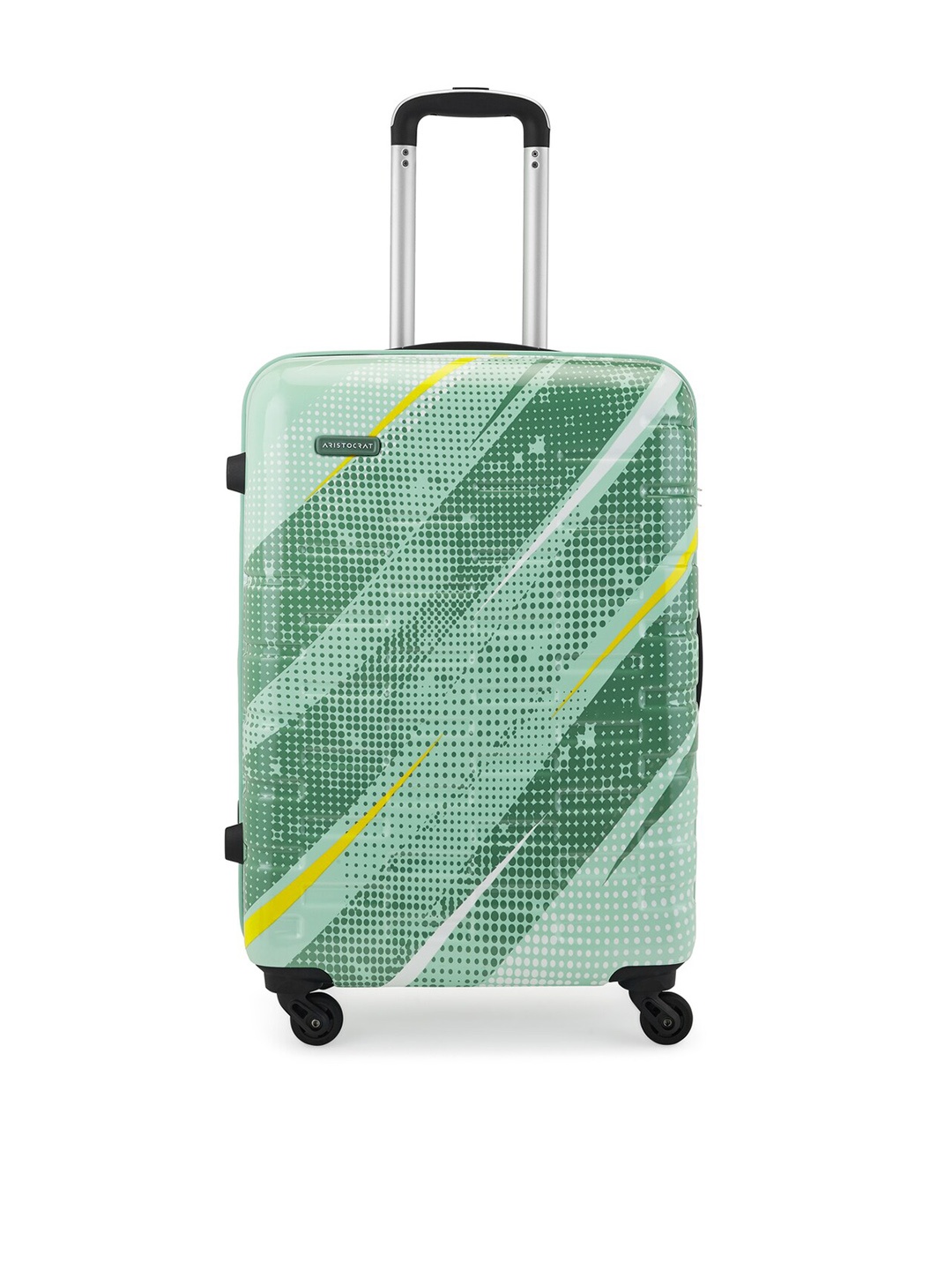 

Aristocrat Water Resistant Medium Hard-Sided Printed Trolley Bag, Green