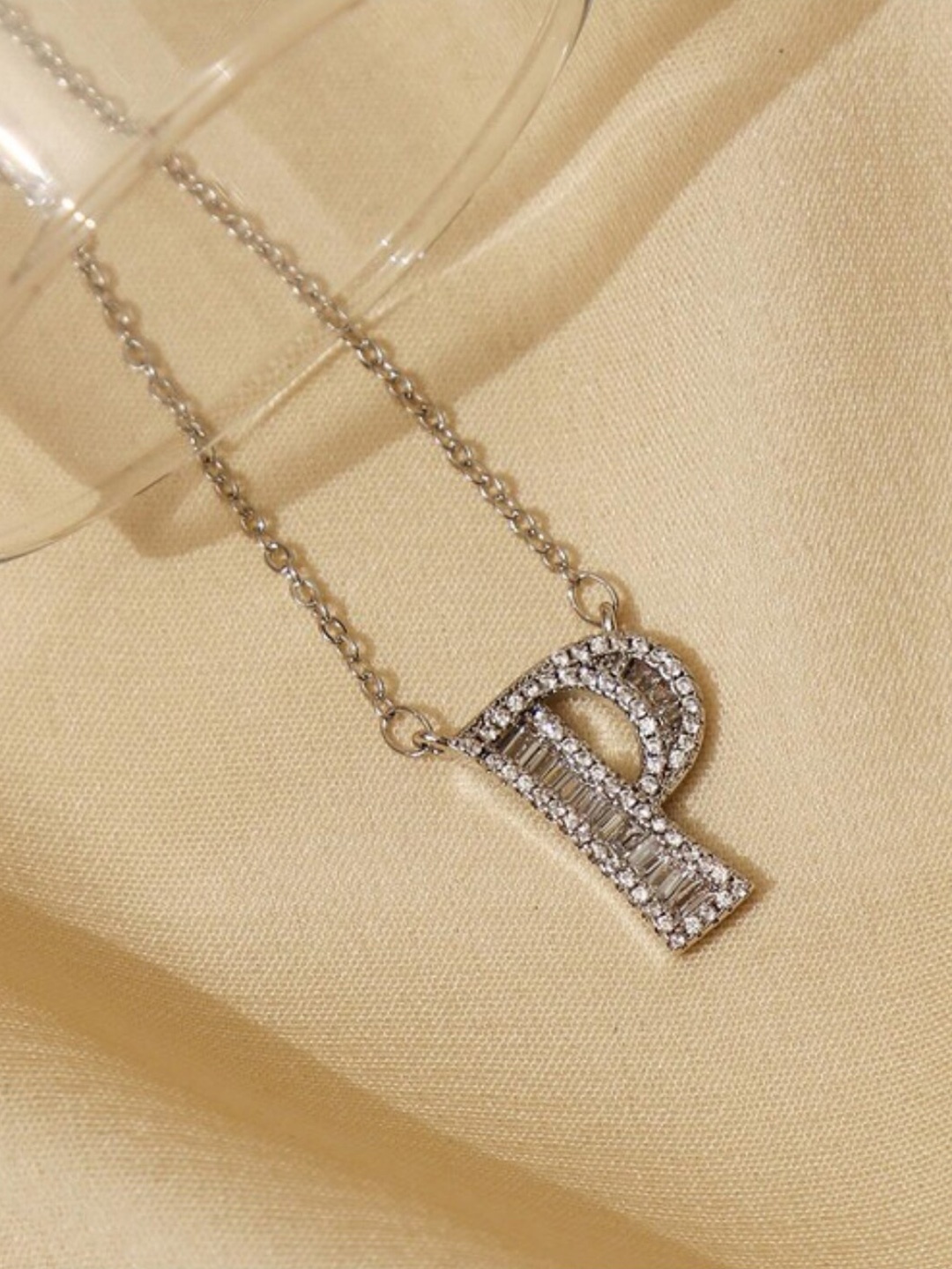 

SALTY Stainless Steel 'P' Alphabet Letter Chain, Silver