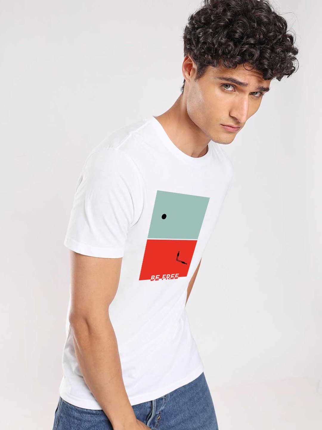 

NOBERO Graphic Printed Pure Cotton T-Shirt, White