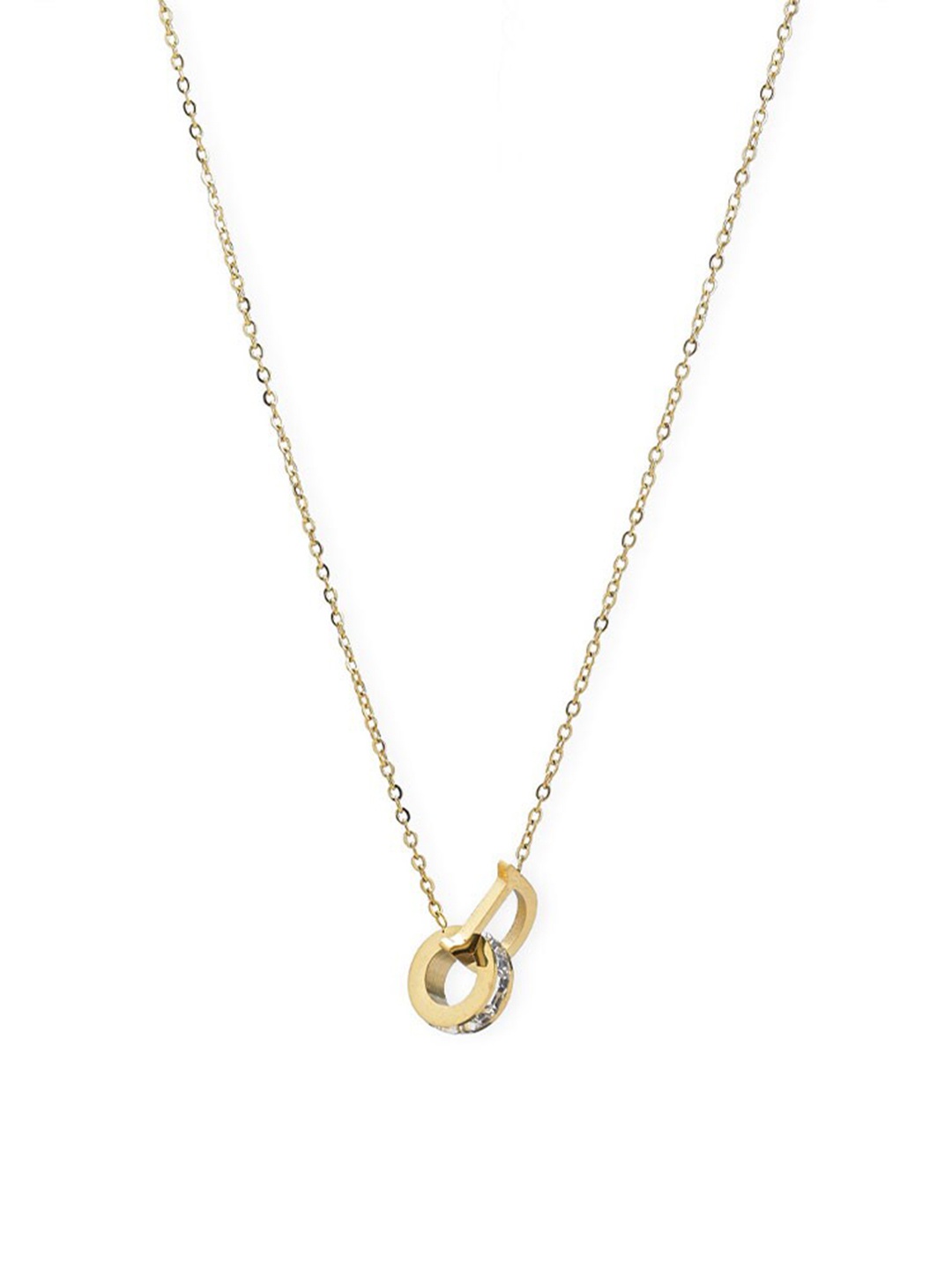 

PALMONAS Gold Plated Stone Studded Minimal Chain