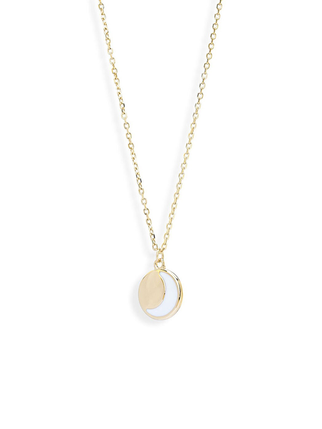 

PALMONAS Gold-Plated Half Moon Pendant Chain
