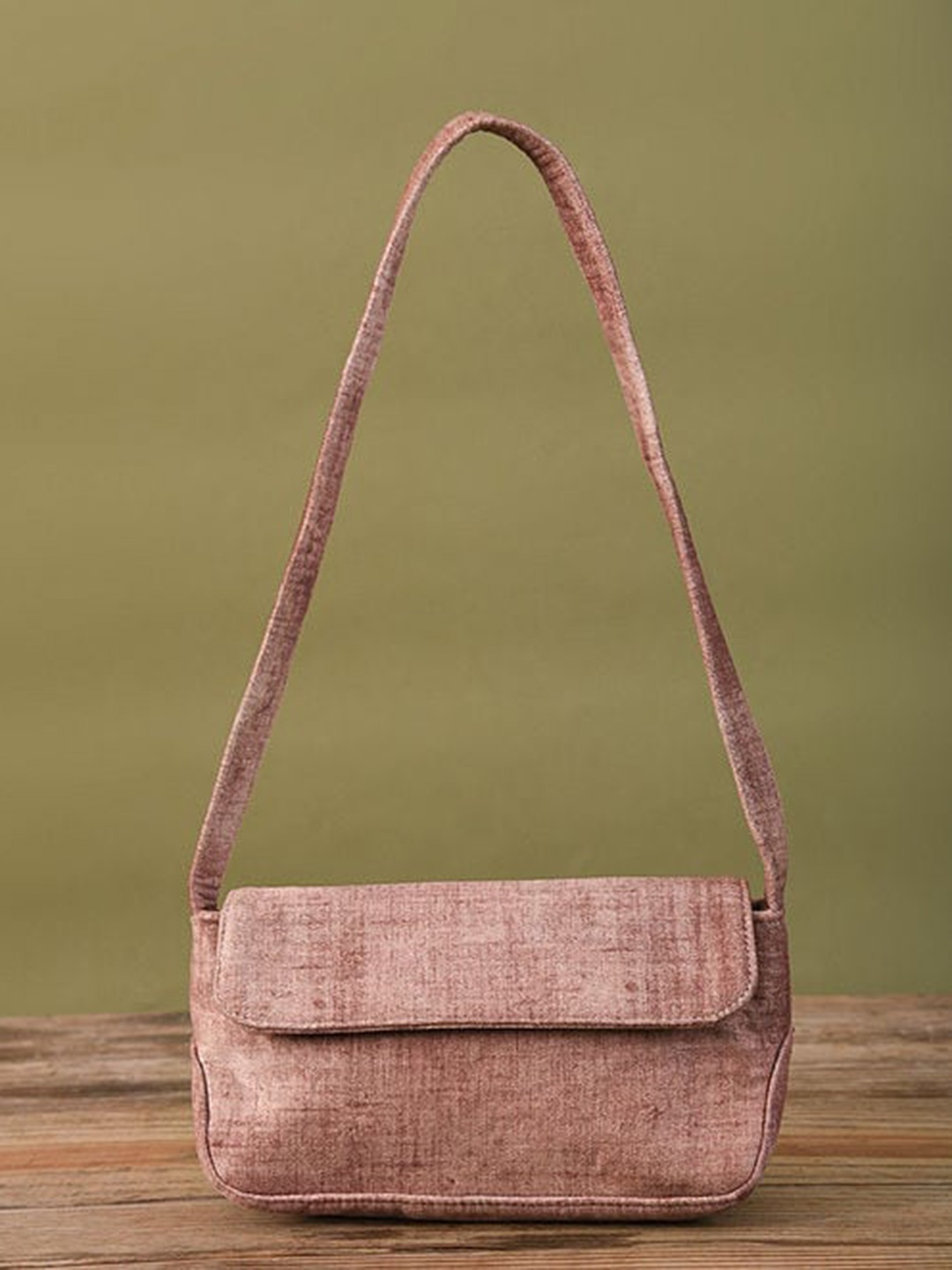

Jalwa Art Suede Structured Shoulder Bag, Beige