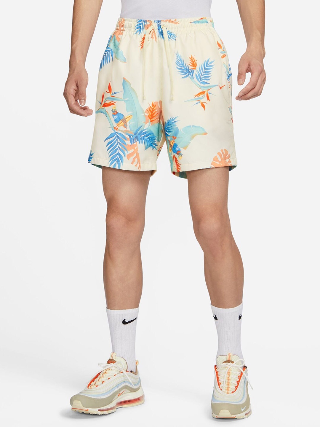 

Nike Men AS M NSW SHORT WVN AOP GCEL Printed Sports Shorts, White