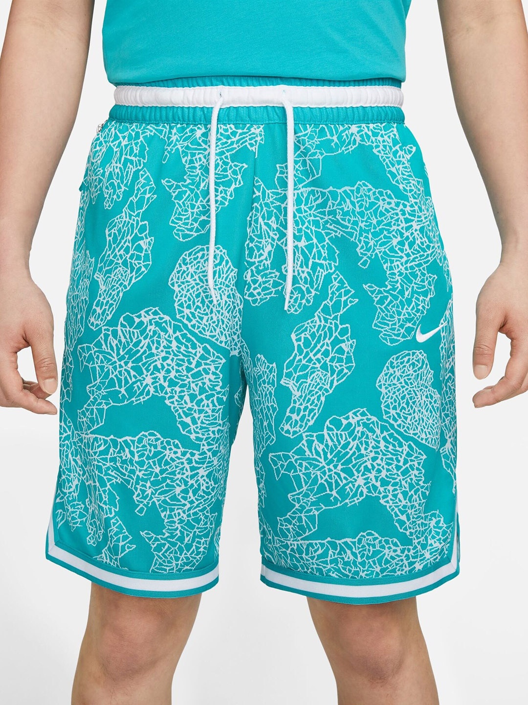 

Nike Men AS MNK DFDNA10IN SHRT SSNL AOP Printed Sports Shorts, Blue