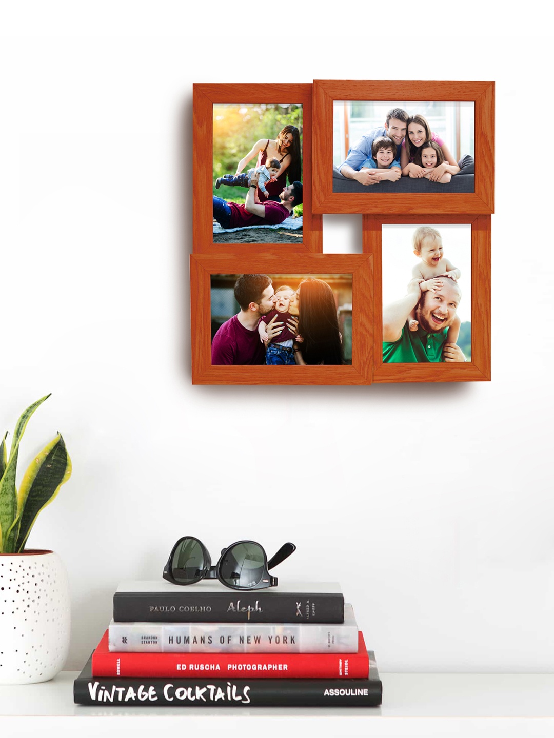 

Story@home Brown 4-in-1 Wooden Collage Photo Frame