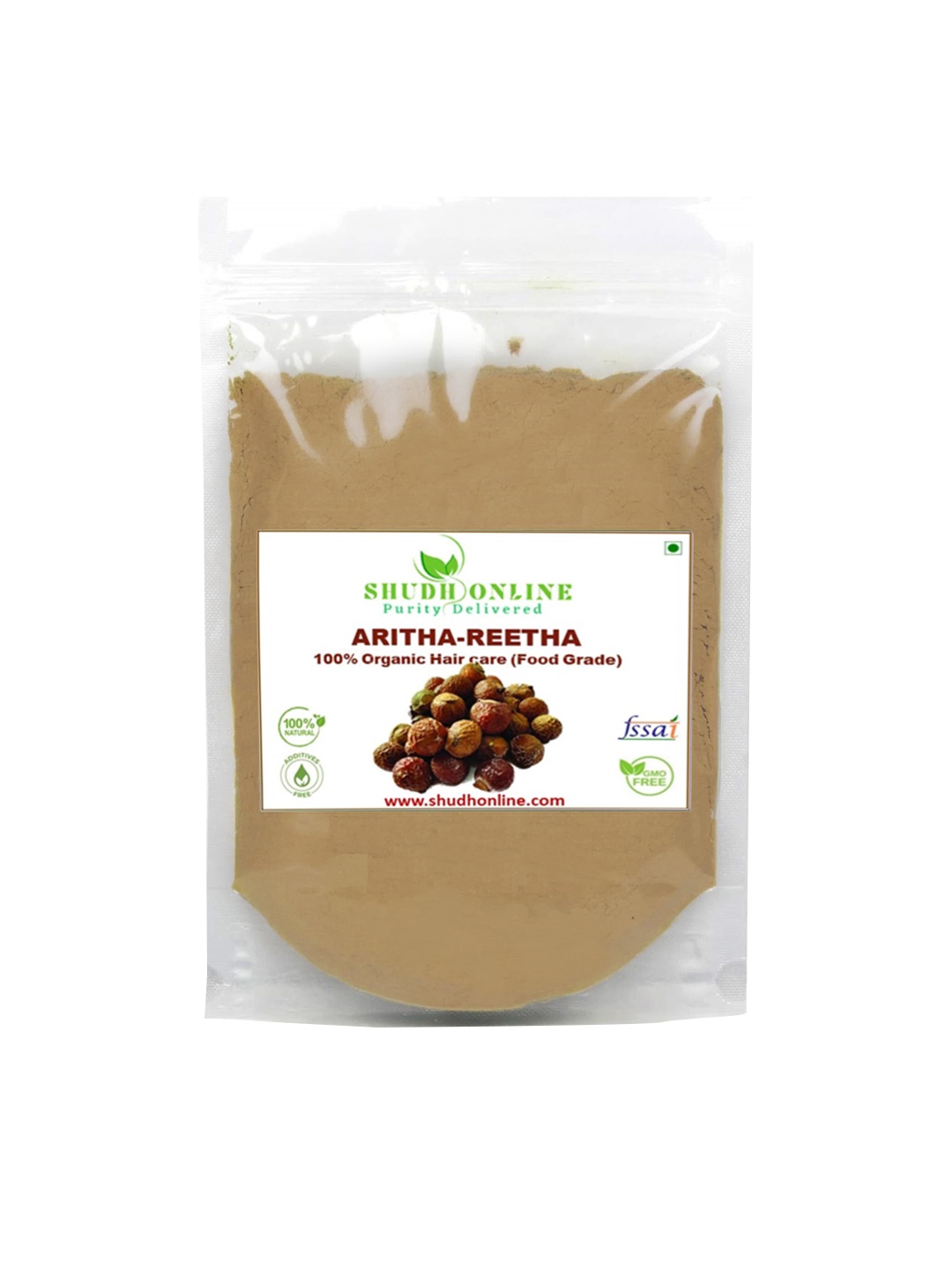 

Shudh Online Natural Organic Reetha Powder - 1000 g, Brown