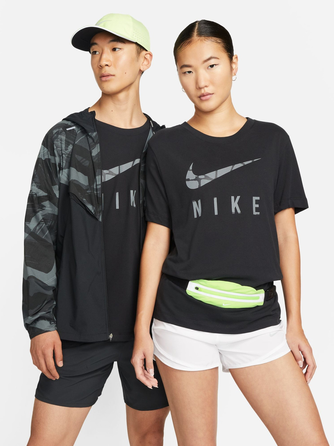 

Nike Printed Dri-Fit Running T-Shirt, Black