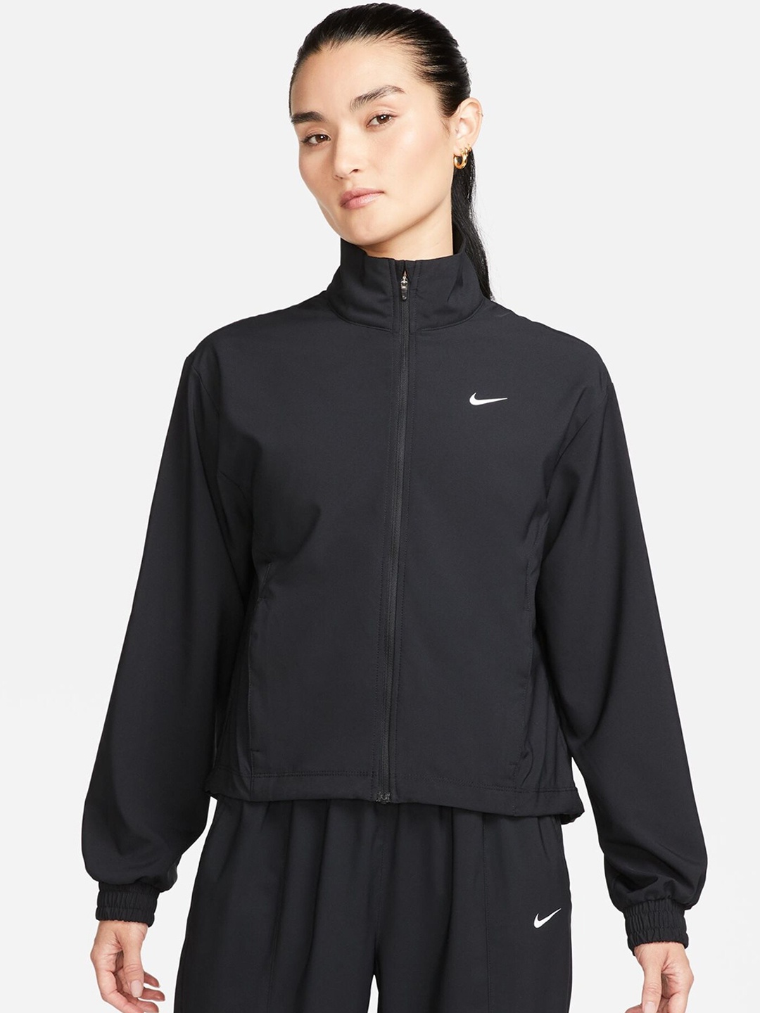 

Nike Dri-Fit Windcheater Mock Collar Sporty Jacket, Black