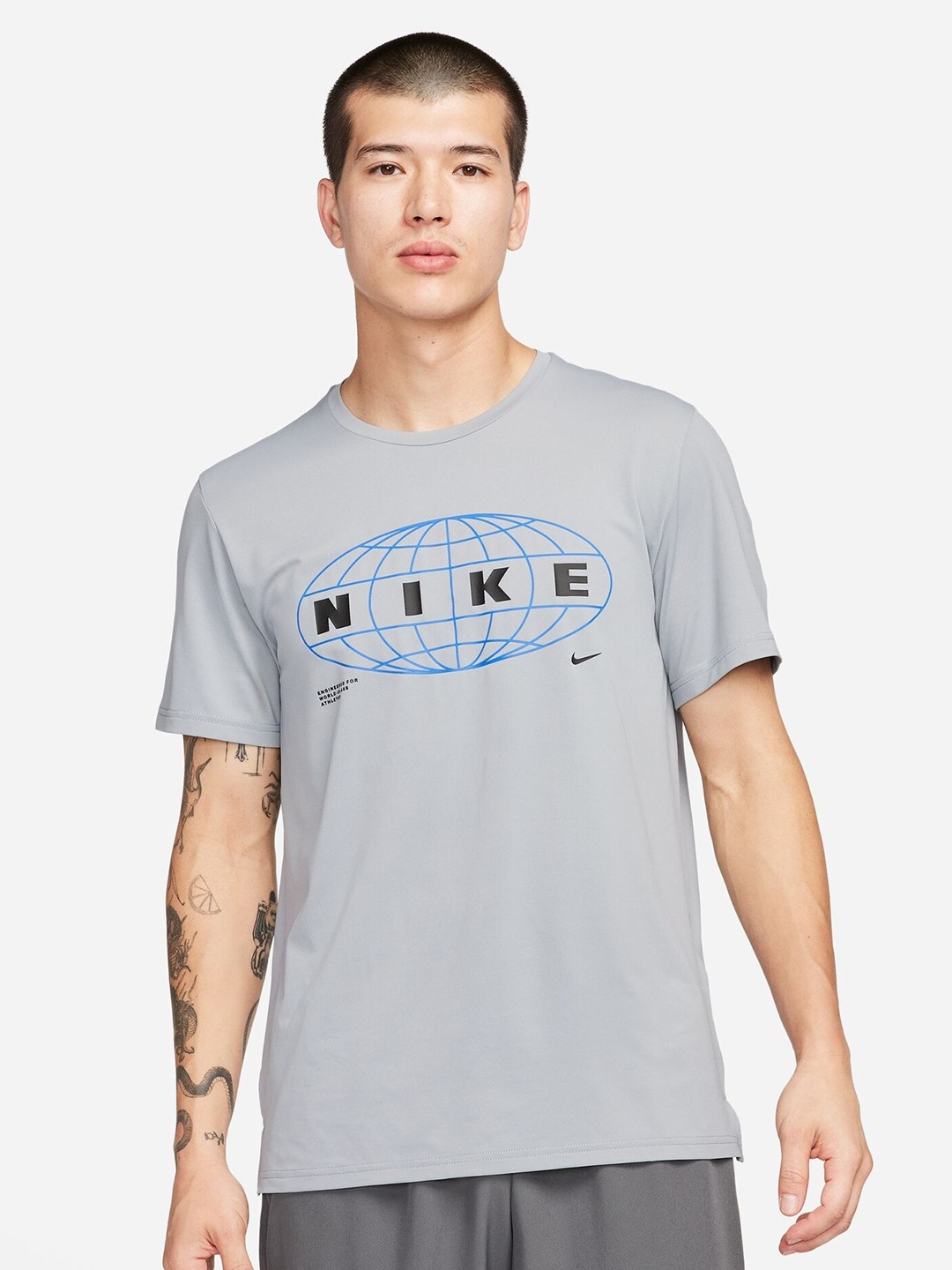 

Nike Pro Dri-FIT Graphic Short-Sleeve T-Shirt, Grey