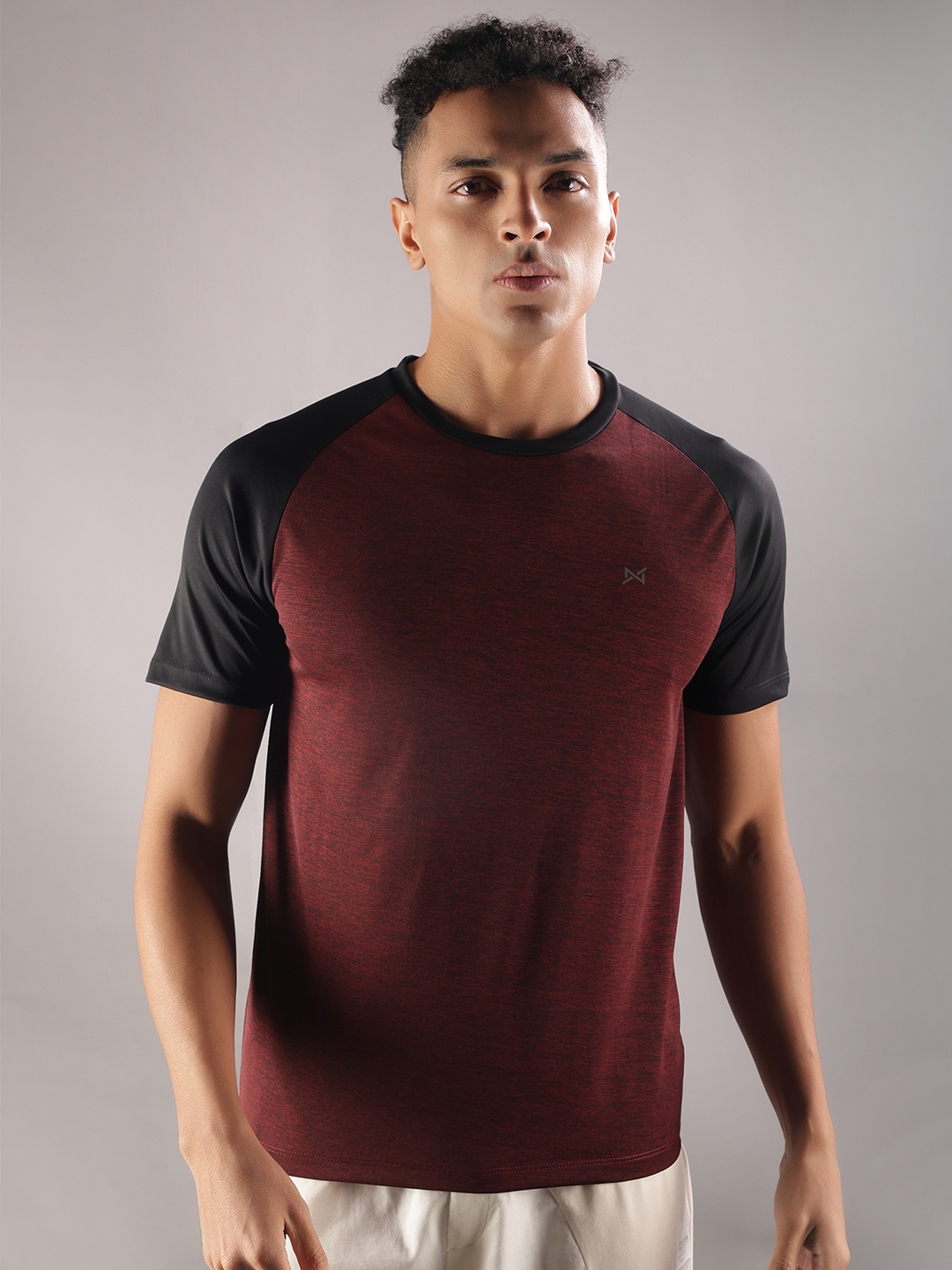 Force NXT Men Anti-Viral Anti-Odour Sports T-shirt, Maroon