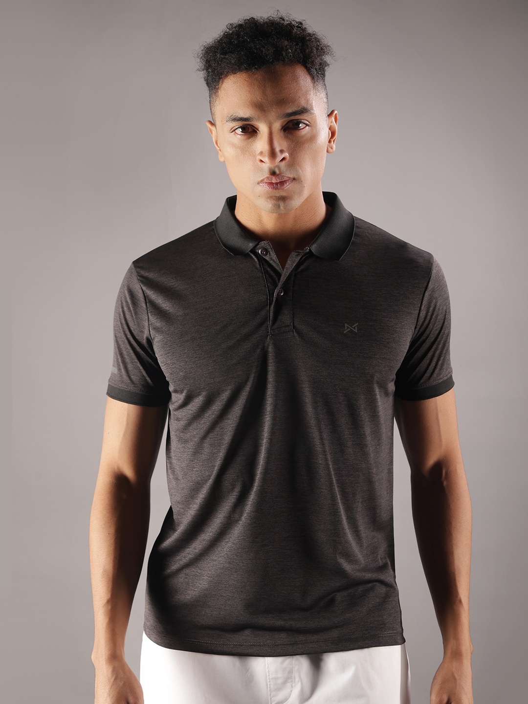 

Force NXT Anti-Viral Anti-Odour Cool Polo Sports T-Shirt, Charcoal