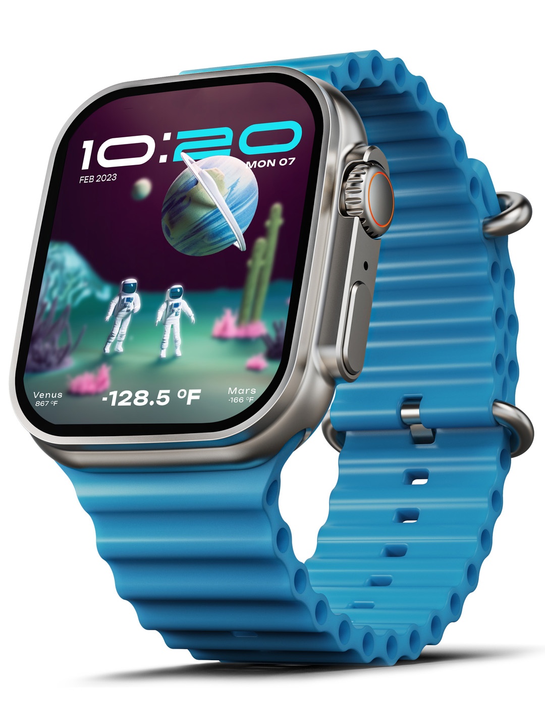 

Boult Crown 1.95'' Screen Smartwatch With BT Calling, Blue