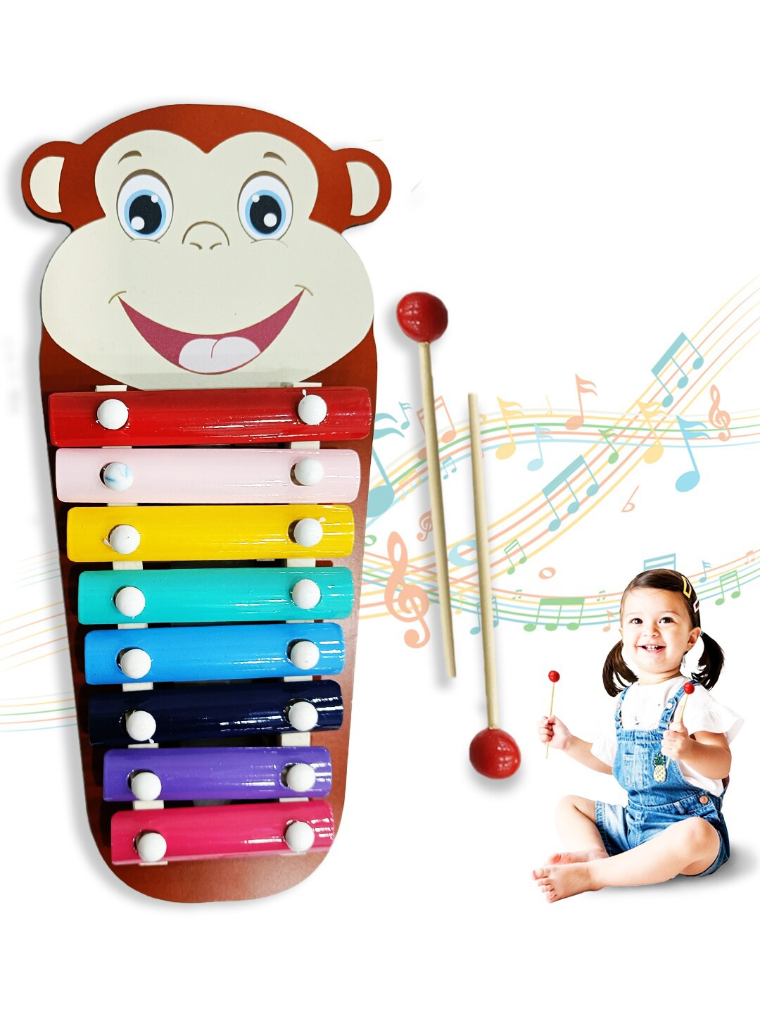 

WEMBLEY Kids Xylophone Musical Instrument Piano Toy, Red