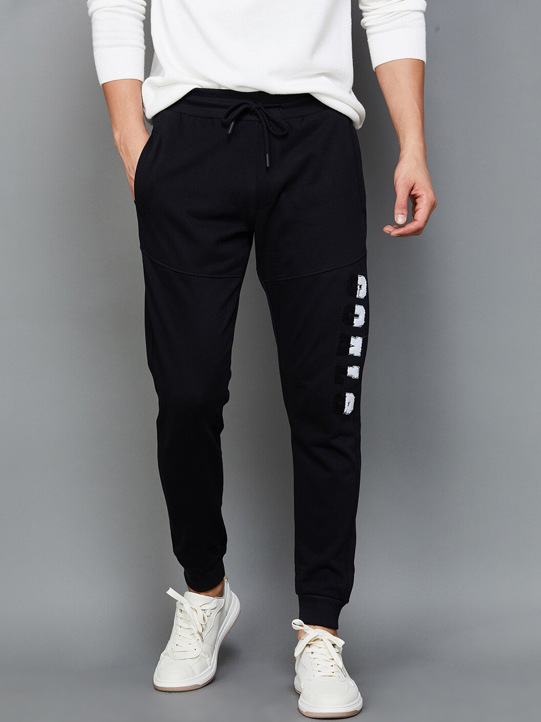 

Fame Forever by Lifestyle Men Typography Printed Cotton Joggers, Black